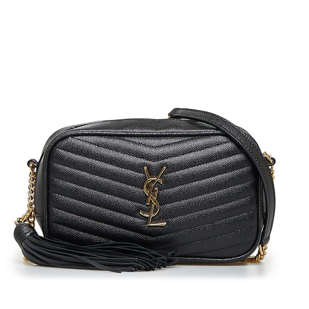 Saint Laurent Tassel Chain Shoulder Bag Mini Crossbody Bag Black